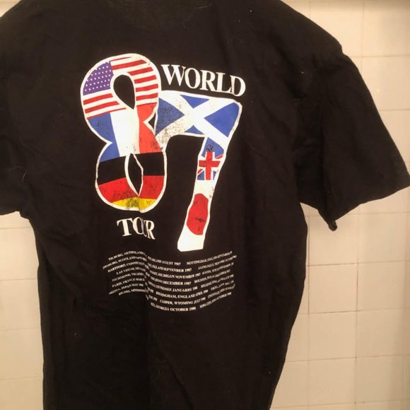 UNISEX DEF LEPPARD 1987 HYSTERIA VINTAGE CONCERT T SHIRT SIZE L - Picture 4 of 5